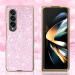 Custodia per telefono antiurto con effetto galvanizzato glitterato, For Galaxy Z Fold7 5G, For Galaxy Z Flip7 5G, For Galaxy Z Fold6 5G, For Galaxy Z Fold5 5G, For Galaxy Z Fold4 5G, For Galaxy Z Fold3 5G