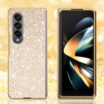 Custodia per telefono antiurto con effetto galvanizzato glitterato, For Galaxy Z Fold7 5G, For Galaxy Z Flip7 5G, For Galaxy Z Fold6 5G, For Galaxy Z Fold5 5G, For Galaxy Z Fold4 5G, For Galaxy Z Fold3 5G