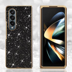 Custodia per telefono antiurto con effetto galvanizzato glitterato, For Galaxy Z Fold7 5G, For Galaxy Z Flip7 5G, For Galaxy Z Fold6 5G, For Galaxy Z Fold5 5G, For Galaxy Z Fold4 5G, For Galaxy Z Fold3 5G