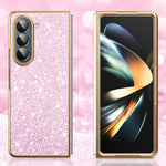 Custodia per telefono antiurto con effetto galvanizzato glitterato, For Galaxy Z Fold7 5G, For Galaxy Z Flip7 5G, For Galaxy Z Fold6 5G, For Galaxy Z Fold5 5G, For Galaxy Z Fold4 5G, For Galaxy Z Fold3 5G