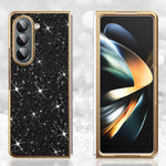 Custodia per telefono antiurto con effetto galvanizzato glitterato, For Galaxy Z Fold7 5G, For Galaxy Z Flip7 5G, For Galaxy Z Fold6 5G, For Galaxy Z Fold5 5G, For Galaxy Z Fold4 5G, For Galaxy Z Fold3 5G