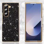 Custodia per telefono antiurto con effetto galvanizzato glitterato, For Galaxy Z Fold7 5G, For Galaxy Z Flip7 5G, For Galaxy Z Fold6 5G, For Galaxy Z Fold5 5G, For Galaxy Z Fold4 5G, For Galaxy Z Fold3 5G