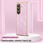 Custodia per telefono antiurto con effetto galvanizzato glitterato, For Galaxy Z Fold7 5G, For Galaxy Z Flip7 5G, For Galaxy Z Fold6 5G, For Galaxy Z Fold5 5G, For Galaxy Z Fold4 5G, For Galaxy Z Fold3 5G