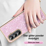 Custodia per telefono antiurto con effetto galvanizzato glitterato, For Galaxy Z Fold7 5G, For Galaxy Z Flip7 5G, For Galaxy Z Fold6 5G, For Galaxy Z Fold5 5G, For Galaxy Z Fold4 5G, For Galaxy Z Fold3 5G