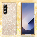Custodia per telefono antiurto con effetto galvanizzato glitterato, For Galaxy Z Fold7 5G, For Galaxy Z Flip7 5G, For Galaxy Z Fold6 5G, For Galaxy Z Fold5 5G, For Galaxy Z Fold4 5G, For Galaxy Z Fold3 5G