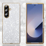 Custodia per telefono antiurto con effetto galvanizzato glitterato, For Galaxy Z Fold7 5G, For Galaxy Z Flip7 5G, For Galaxy Z Fold6 5G, For Galaxy Z Fold5 5G, For Galaxy Z Fold4 5G, For Galaxy Z Fold3 5G