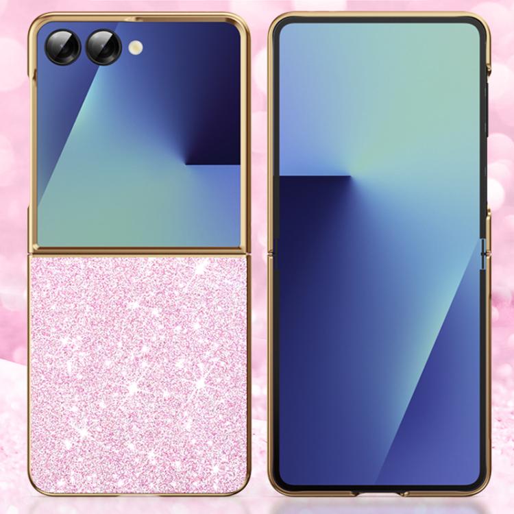 Custodia per telefono antiurto con effetto galvanizzato glitterato, For Galaxy Z Fold7 5G, For Galaxy Z Flip7 5G, For Galaxy Z Fold6 5G, For Galaxy Z Fold5 5G, For Galaxy Z Fold4 5G, For Galaxy Z Fold3 5G