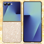 Custodia per telefono antiurto con effetto galvanizzato glitterato, For Galaxy Z Fold7 5G, For Galaxy Z Flip7 5G, For Galaxy Z Fold6 5G, For Galaxy Z Fold5 5G, For Galaxy Z Fold4 5G, For Galaxy Z Fold3 5G