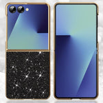 Custodia per telefono antiurto con effetto galvanizzato glitterato, For Galaxy Z Fold7 5G, For Galaxy Z Flip7 5G, For Galaxy Z Fold6 5G, For Galaxy Z Fold5 5G, For Galaxy Z Fold4 5G, For Galaxy Z Fold3 5G