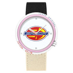 Orologio SANDA 3202 Slim Silent impermeabile fino a 3 ATM con cinturino in nylon, ideale per studenti.