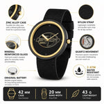 Orologio SANDA 3202 Slim Silent impermeabile fino a 3 ATM con cinturino in nylon, ideale per studenti.