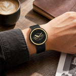 Orologio SANDA 3202 Slim Silent impermeabile fino a 3 ATM con cinturino in nylon, ideale per studenti.