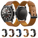 Per Samsung Galaxy Watch 3 Cinturino di ricambio per cinturino di ricambio in vera pelle con foro rotondo da 45 mm
