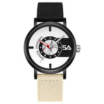 Orologio da studente SANDA 3217 stile preppy, impermeabile fino a 5 ATM, con cinturino in nylon.