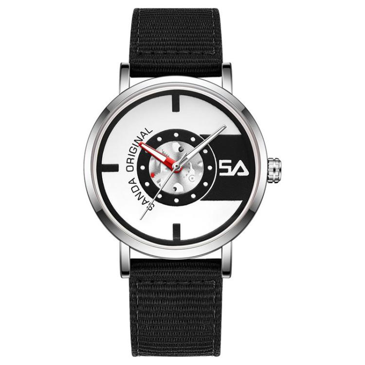 Orologio da studente SANDA 3217 stile preppy, impermeabile fino a 5 ATM, con cinturino in nylon.