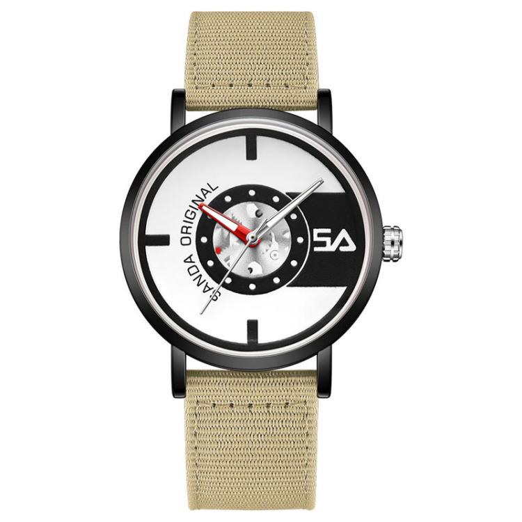 Orologio da studente SANDA 3217 stile preppy, impermeabile fino a 5 ATM, con cinturino in nylon.