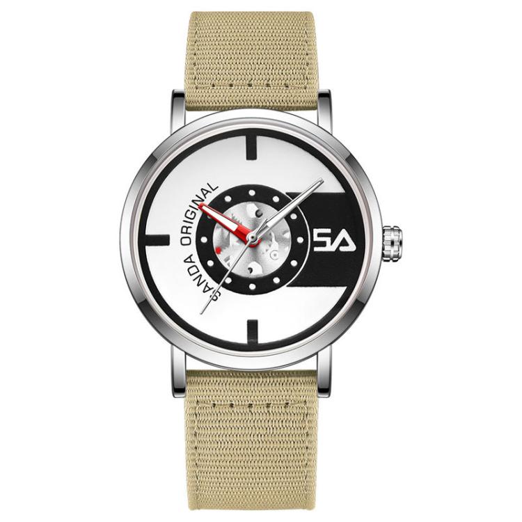 Orologio da studente SANDA 3217 stile preppy, impermeabile fino a 5 ATM, con cinturino in nylon.