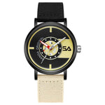 Orologio da studente SANDA 3217 stile preppy, impermeabile fino a 5 ATM, con cinturino in nylon.