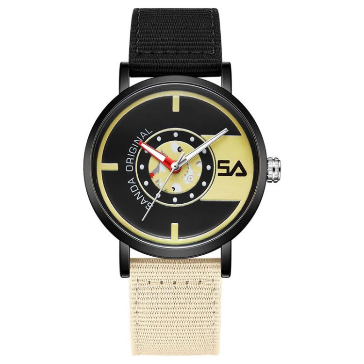 Orologio da studente SANDA 3217 stile preppy, impermeabile fino a 5 ATM, con cinturino in nylon.