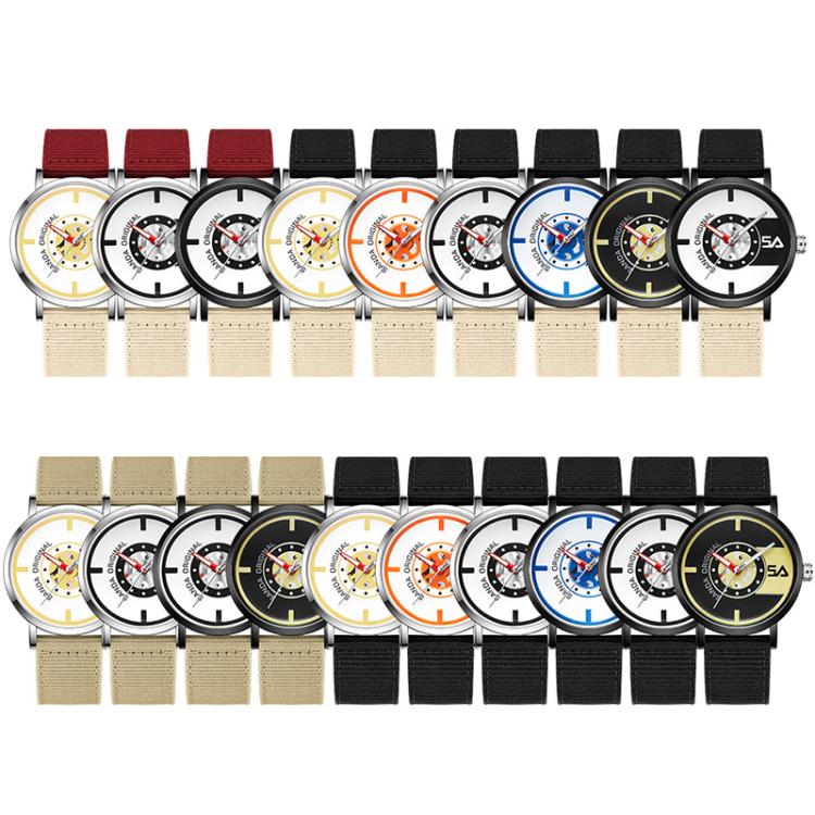 Orologio da studente SANDA 3217 stile preppy, impermeabile fino a 5 ATM, con cinturino in nylon.