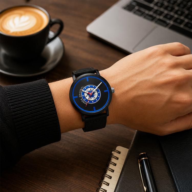 Orologio da studente SANDA 3217 stile preppy, impermeabile fino a 5 ATM, con cinturino in nylon.