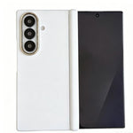 Custodia per telefono in PC con doppio magnete centrale, protezione per la cornice dell'obiettivo, sensazione al tatto simile alla pelle, asse centrale., For Galaxy Z Fold7 5G, For Galaxy Z Fold6, For Galaxy Z Fold5