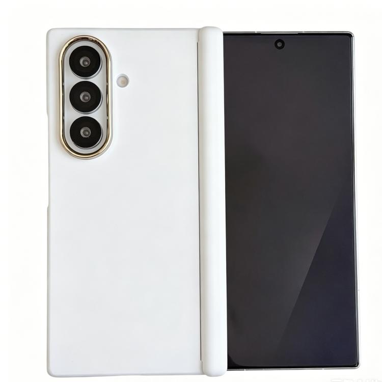 Custodia per telefono in PC con doppio magnete centrale, protezione per la cornice dell'obiettivo, sensazione al tatto simile alla pelle, asse centrale., For Galaxy Z Fold7 5G, For Galaxy Z Fold6, For Galaxy Z Fold5