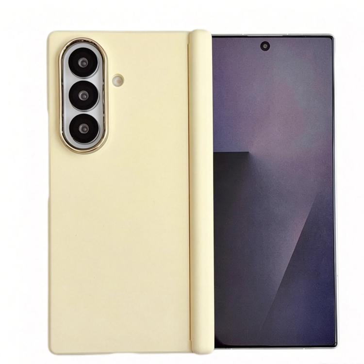 Custodia per telefono in PC con doppio magnete centrale, protezione per la cornice dell'obiettivo, sensazione al tatto simile alla pelle, asse centrale., For Galaxy Z Fold7 5G, For Galaxy Z Fold6, For Galaxy Z Fold5