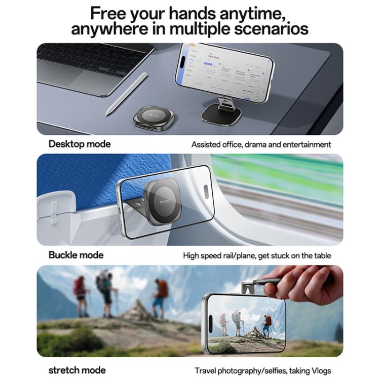 Supporto magnetico da tavolo pieghevole Yesido C301 con cerniera a 3 stadi di smorzamento per telefono., C301