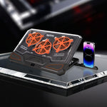 NUOXI C500 Triple Fan Transparent Colorful Panel Laptop Cooler with Four-Speed ??Fan Adjustment