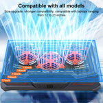 NUOXI C500 Triple Fan Transparent Colorful Panel Laptop Cooler with Four-Speed ??Fan Adjustment