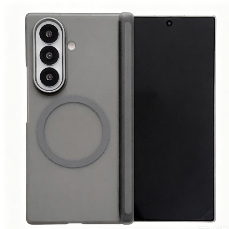 Custodia magnetica satinata per telefono con protezione per obiettivo e cornice, For Galaxy Z Fold6, For Galaxy Z Fold5