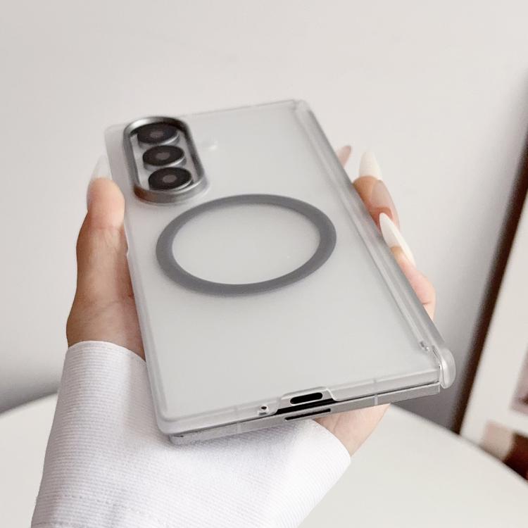 Custodia magnetica satinata per telefono con protezione per obiettivo e cornice, For Galaxy Z Fold8 Ultra 5G, For Galaxy Z Fold7 5G