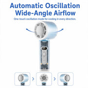 Ventilatore portatile auto-oscillante K75 con LED
