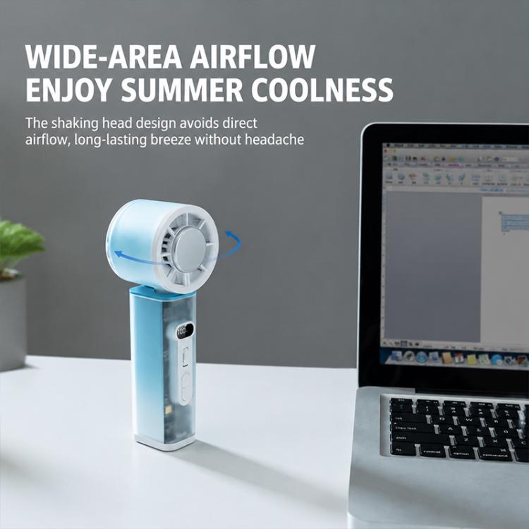 Ventilatore portatile auto-oscillante K75 con LED