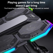 NUOXI F32 6-Level Height Adjustable RGB Laptop Cooler, With Semiconductor Cooling, Without Semiconductor Cooling