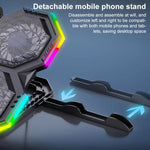 NUOXI F32 6-Level Height Adjustable RGB Laptop Cooler, With Semiconductor Cooling, Without Semiconductor Cooling
