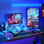 NUOXI F32 6-Level Height Adjustable RGB Laptop Cooler, With Semiconductor Cooling, Without Semiconductor Cooling