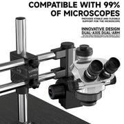 Supporto universale doppio asse per microscopio con rotazione 360