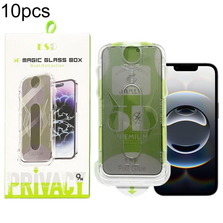 10 pezzi Pellicola protettiva in vetro temperato 5D curva, facile da installare, antipolvere, per la privacy, ideale per scatole., For iPhone 17e / 16e / 14 / 13 Pro, For iPhone 17 Pro Max, For iPhone 17 Pro, For iPhone 17 / 16 Pro, For iPhone Air     ...
