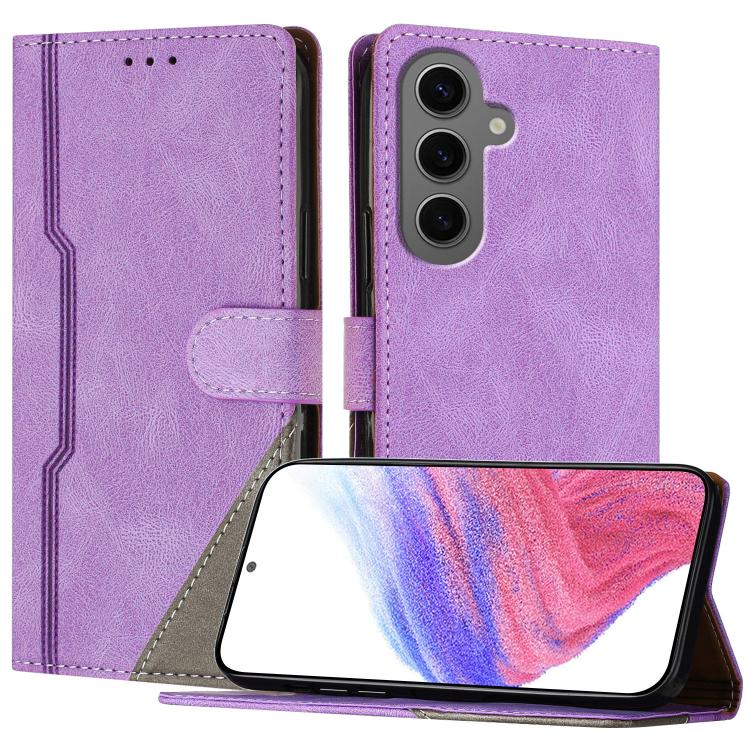 Custodia per telefono in ecopelle con fibbia in tinta, For Galaxy S24+ 5G, For Galaxy S24 5G, For Galaxy S23 FE 5G, For Galaxy S23 Ultra 5G