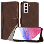 Custodia per telefono in ecopelle con fibbia in tinta, For Galaxy S22 5G, For Galaxy S21 FE 5G, For Galaxy S21 5G, For Galaxy S21+ 5G