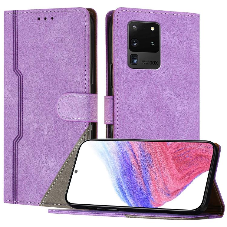 Custodia per telefono in ecopelle con fibbia in tinta, For Galaxy S21 Ultra 5G, For Galaxy S20 FE 5G, For Galaxy S20 Ultra, For Galaxy S20