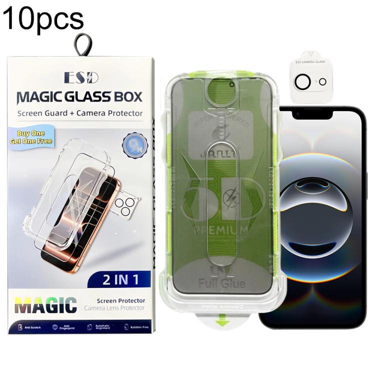 10 pezzi Pellicola protettiva in vetro temperato 5D curva, facile da installare, antipolvere, per la privacy, con lente inclusa, For iPhone 17e / 16e, For iPhone 17 Pro Max, For iPhone 17 Pro, For iPhone 17, For iPhone Air, For iPhone 16 Pro Max       ...