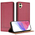 Custodia per telefono in ecopelle vegana antigraffio con design a cuciture., For Galaxy A35 5G, For Galaxy A05, For Galaxy A05s