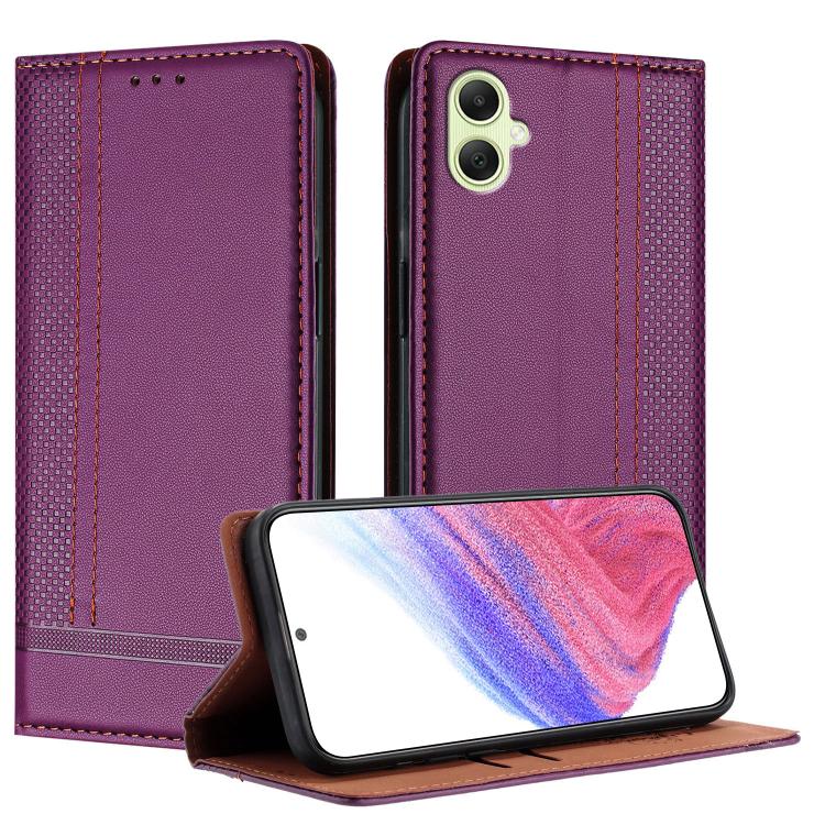 Custodia per telefono in ecopelle vegana antigraffio con design a cuciture., For Galaxy A35 5G, For Galaxy A05, For Galaxy A05s
