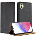 Custodia per telefono in ecopelle vegana antigraffio con design a cuciture., For Galaxy A35 5G, For Galaxy A05, For Galaxy A05s