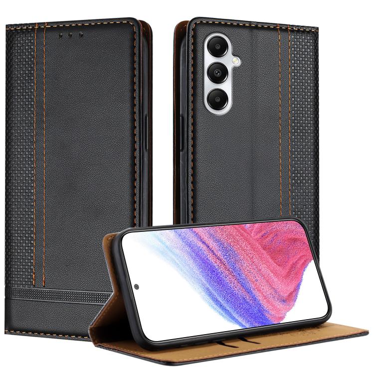 Custodia per telefono in ecopelle vegana antigraffio con design a cuciture., For Galaxy A35 5G, For Galaxy A05, For Galaxy A05s