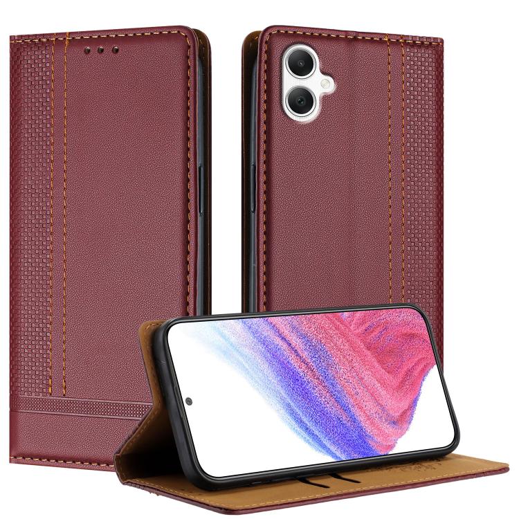 Custodia per telefono in ecopelle vegana antigraffio con design a cuciture., For Galaxy A17 5G/4G, For Galaxy A07 5G/4G, For Galaxy A06 5G/4G
