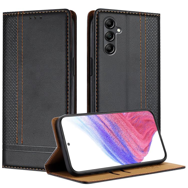 Custodia per telefono in ecopelle vegana antigraffio con design a cuciture., For Galaxy A16 5G/4G, For Galaxy A15 5G/4G, For Galaxy A55 5G